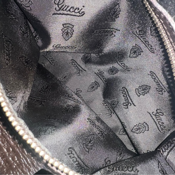 Gucci dark brown  Leather Shoulder Bag with gold GG accents - Picture 5 of 14